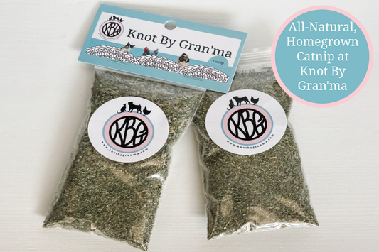 all natural homegrown catnip from Knot By Gran'ma