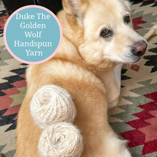 Duke The Golden Wolf Handspun Dog Fur Yarn
