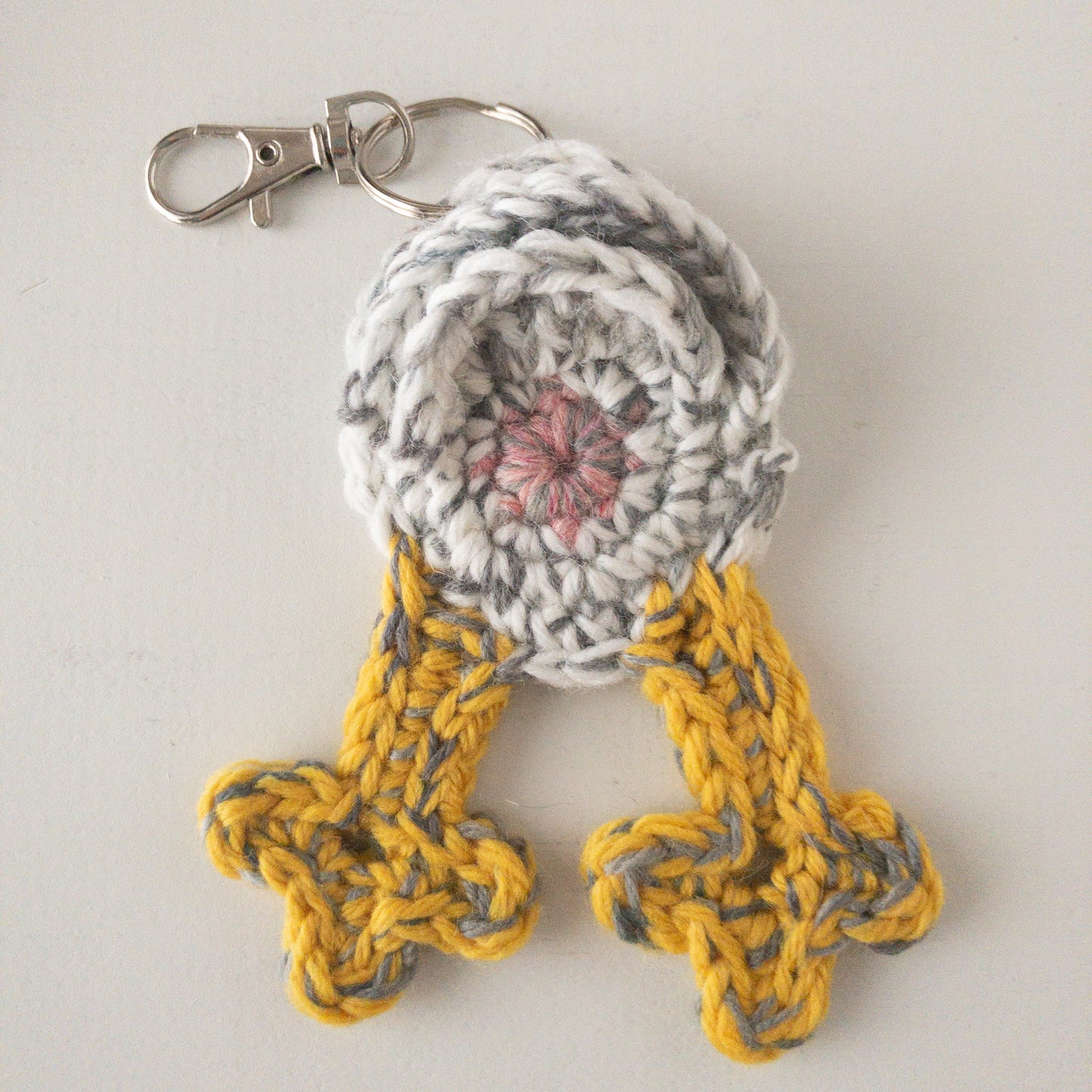 Chicken Butt Keychain Valentine's Day Gift with OOAK Art Card