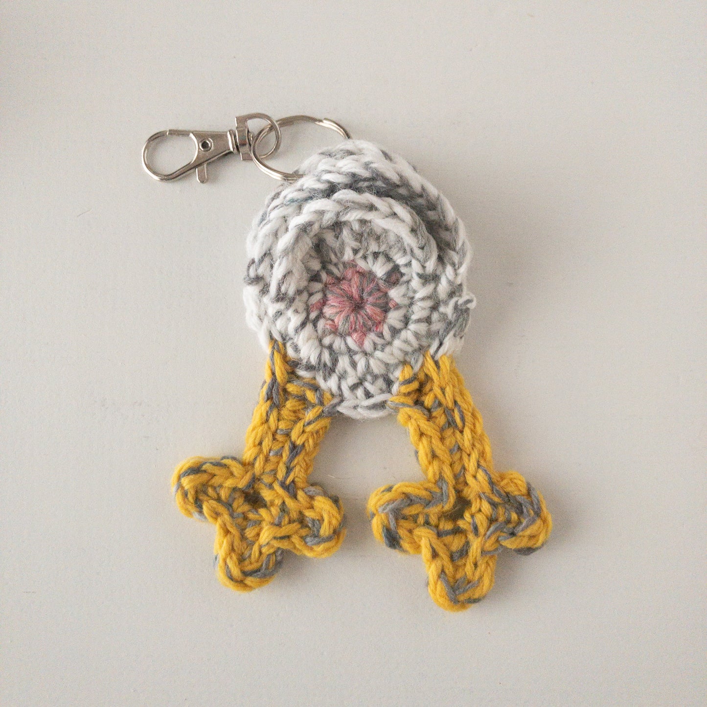 Chicken Butt Keychain Valentine's Day Gift with OOAK Art Card
