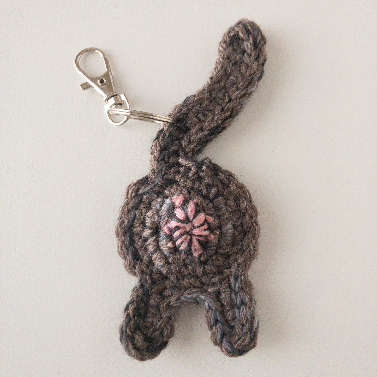 Cat Butt Keychain Valentine's Day Gift with OOAK Art Card