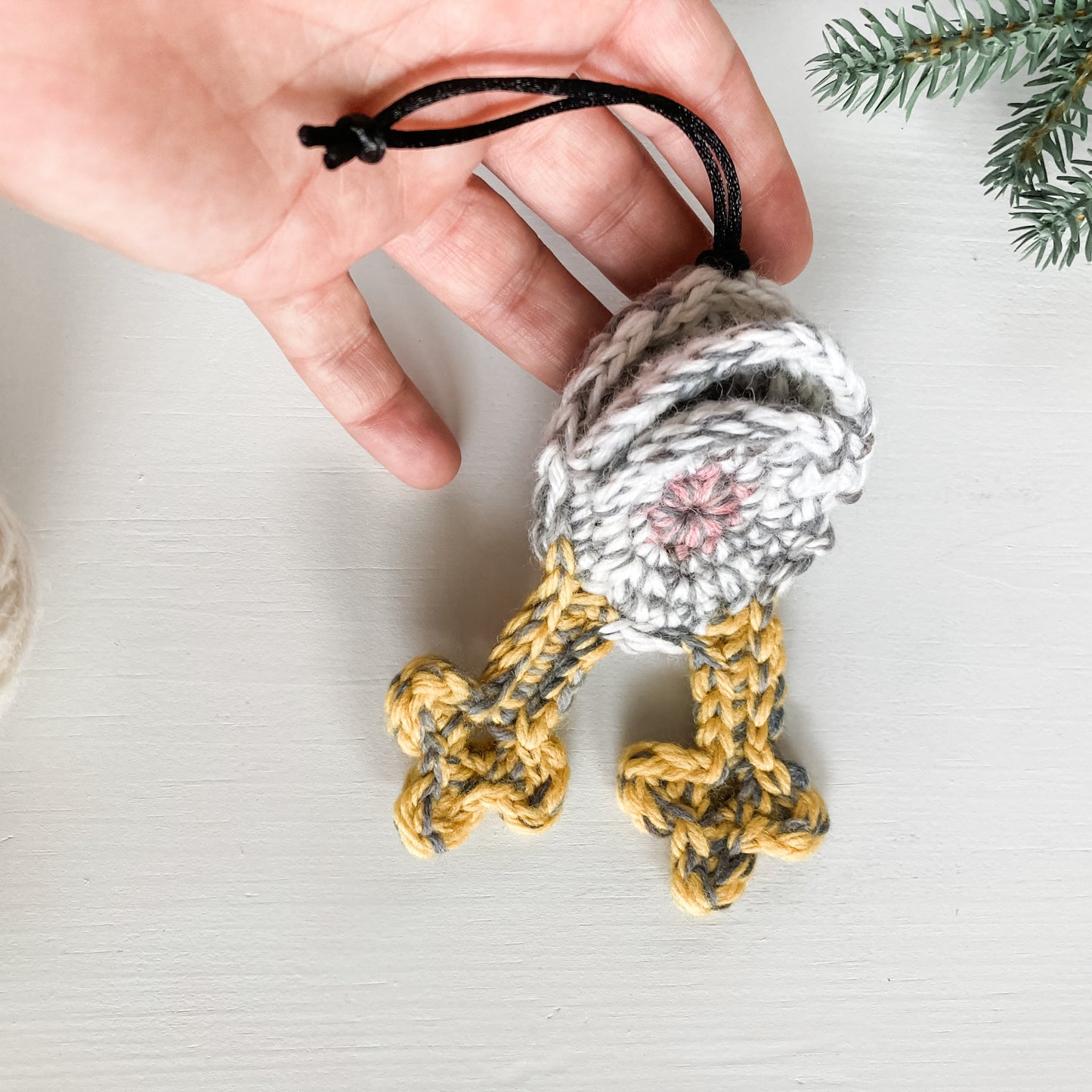 Chicken Butt Funny Novelty Ornament or Keychain