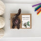Tortie Calico Cat Butt Keychain Funny Birthday Gift with Novelty Card