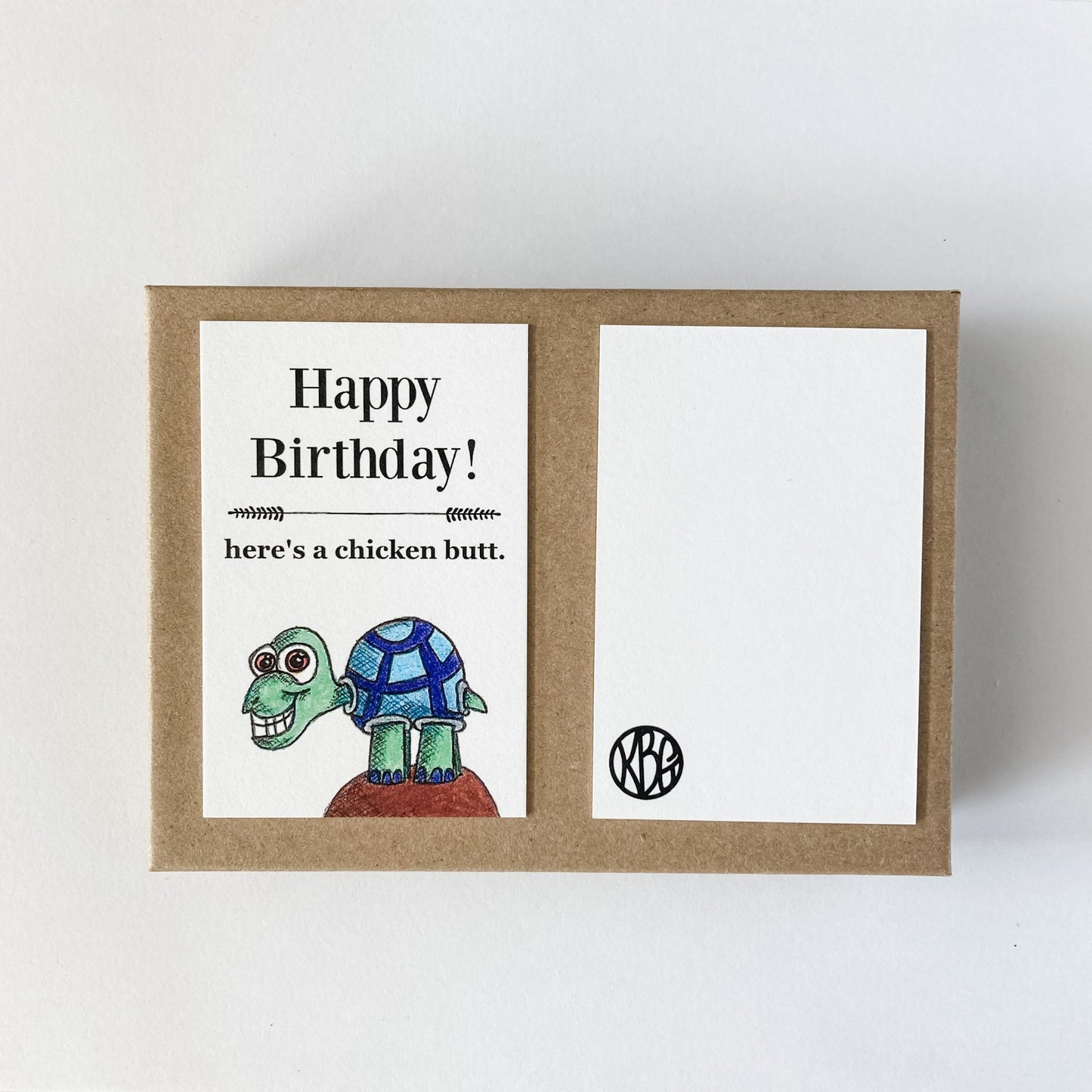 Knot By Gran'ma Birthday Gift Chicken Butt Keychain Funny Birthday Gift with Novelty Card