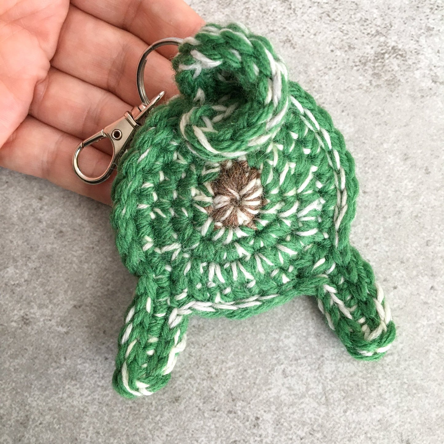 Knot By Gran'ma St. Patricks Day Gift Green Lucky Pug Butt Keychain Funny St. Patricks Day Gift With Card