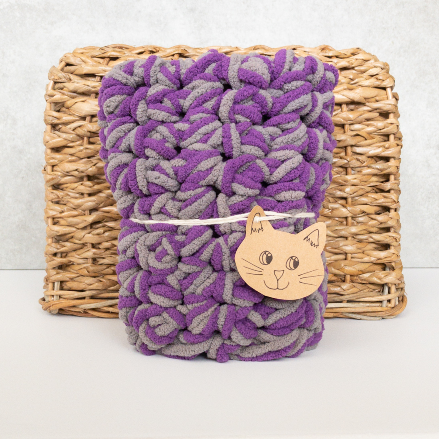 Knot By Gran'ma Cat Mat Cat Mat Purple Mood Sleeping Bed