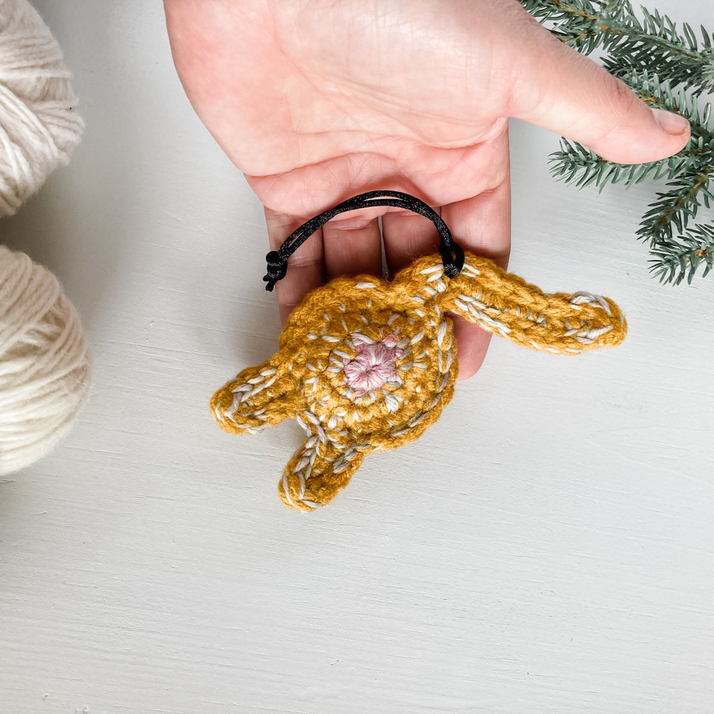 Funny Orange Tabby Cat Butt Ornament or Keychain