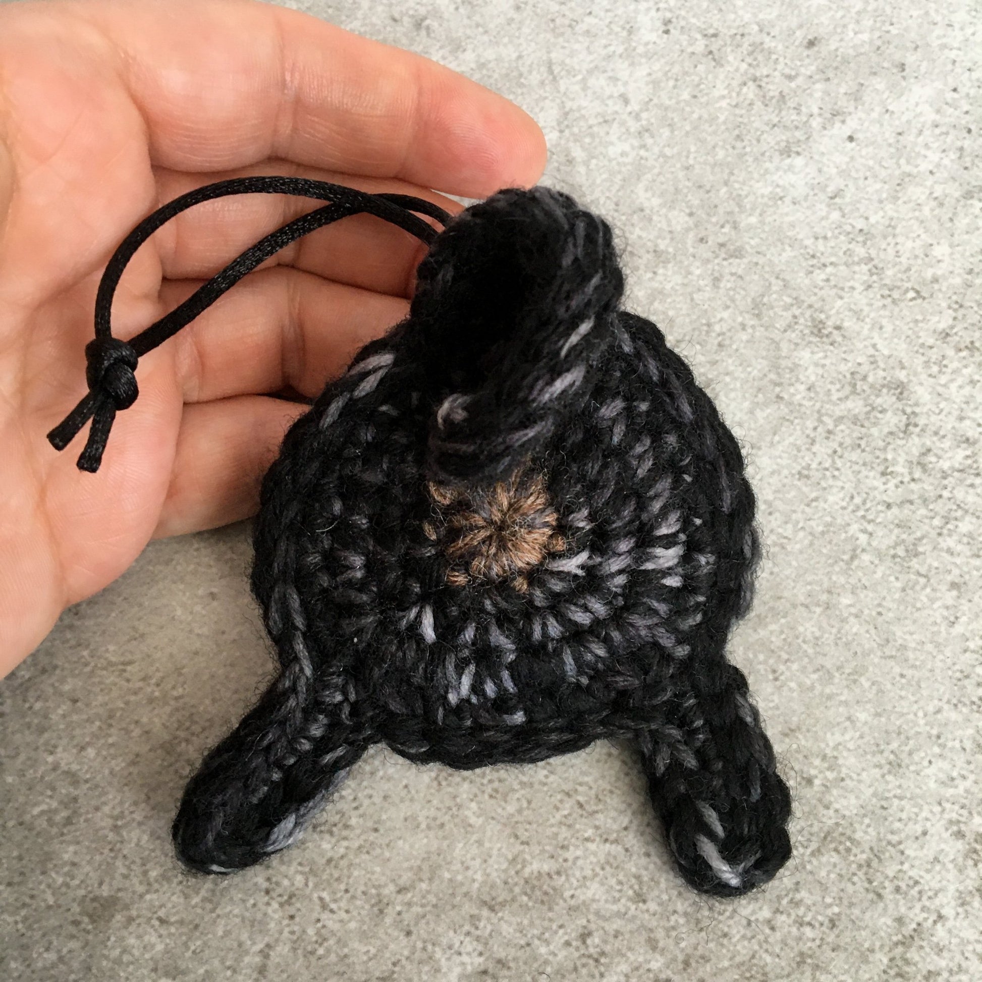 Knot By Gran'ma Ornament Black Pug Butt Funny Novelty Ornament