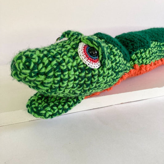 Green and Orange snake doll made to order by Knot By Gran'ma