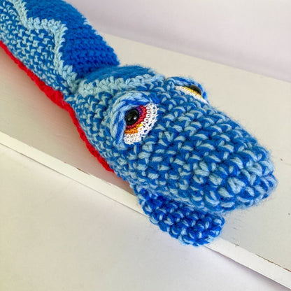 Blue and red snake doll made to order by Knot By Gran'ma