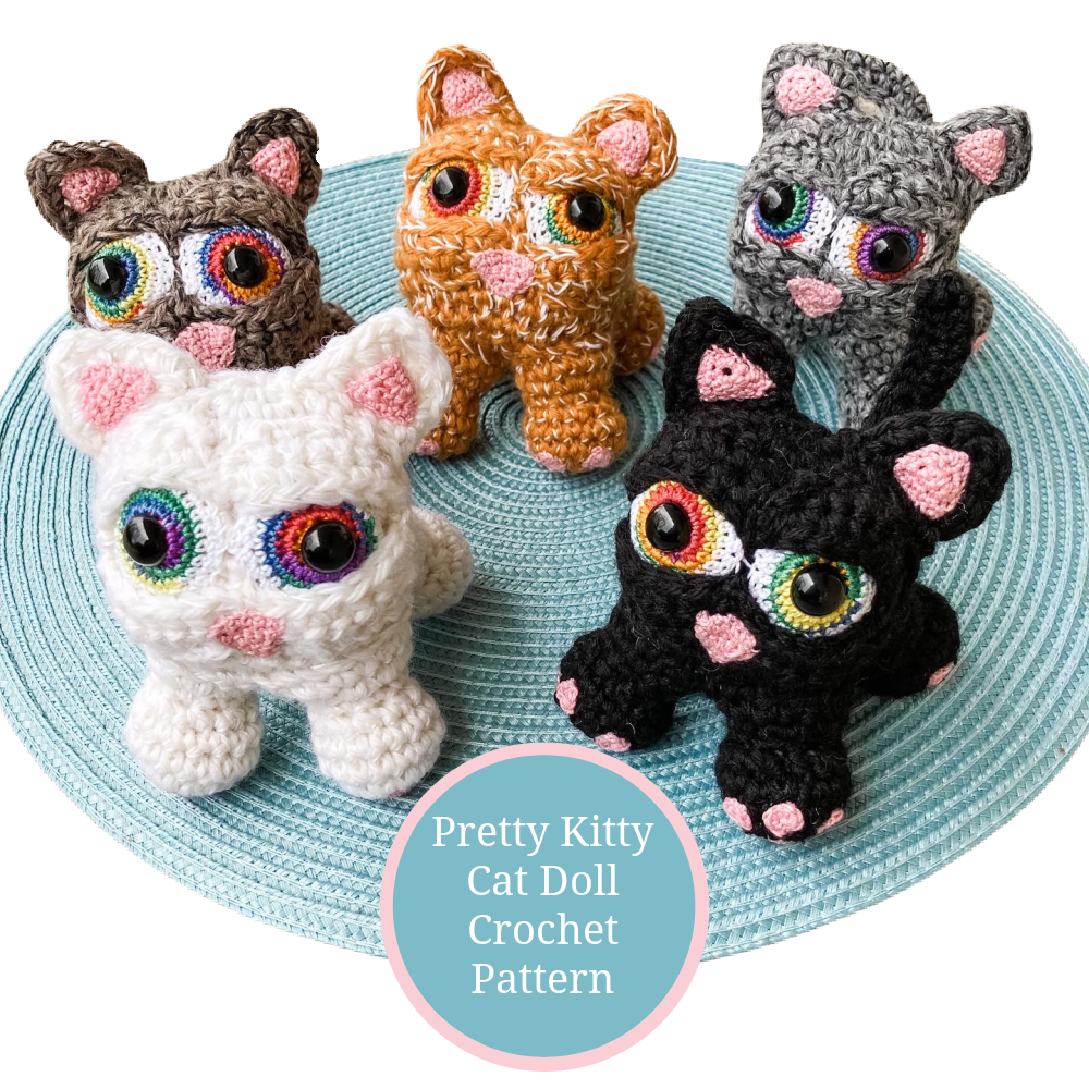 Pretty Kitty Cat Doll Crochet Pattern by Knot By Gran'ma