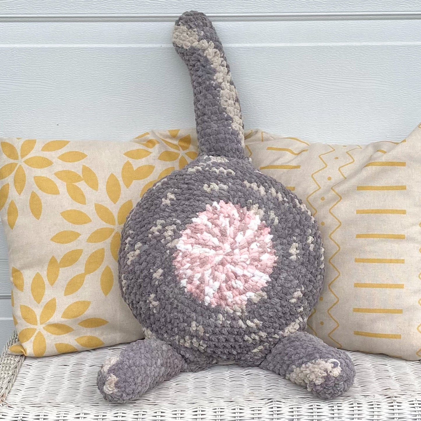 Giant Cat Butt Funny Novelty Pillow Crochet Pattern