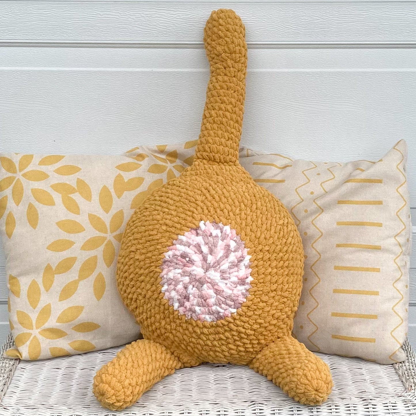 Giant Cat Butt Funny Novelty Pillow Crochet Pattern