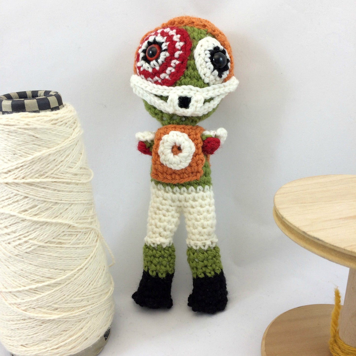 Knot By Gran'ma Digital Crochet Pattern Zombie Football Players Plush Dolls Crochet Pattern