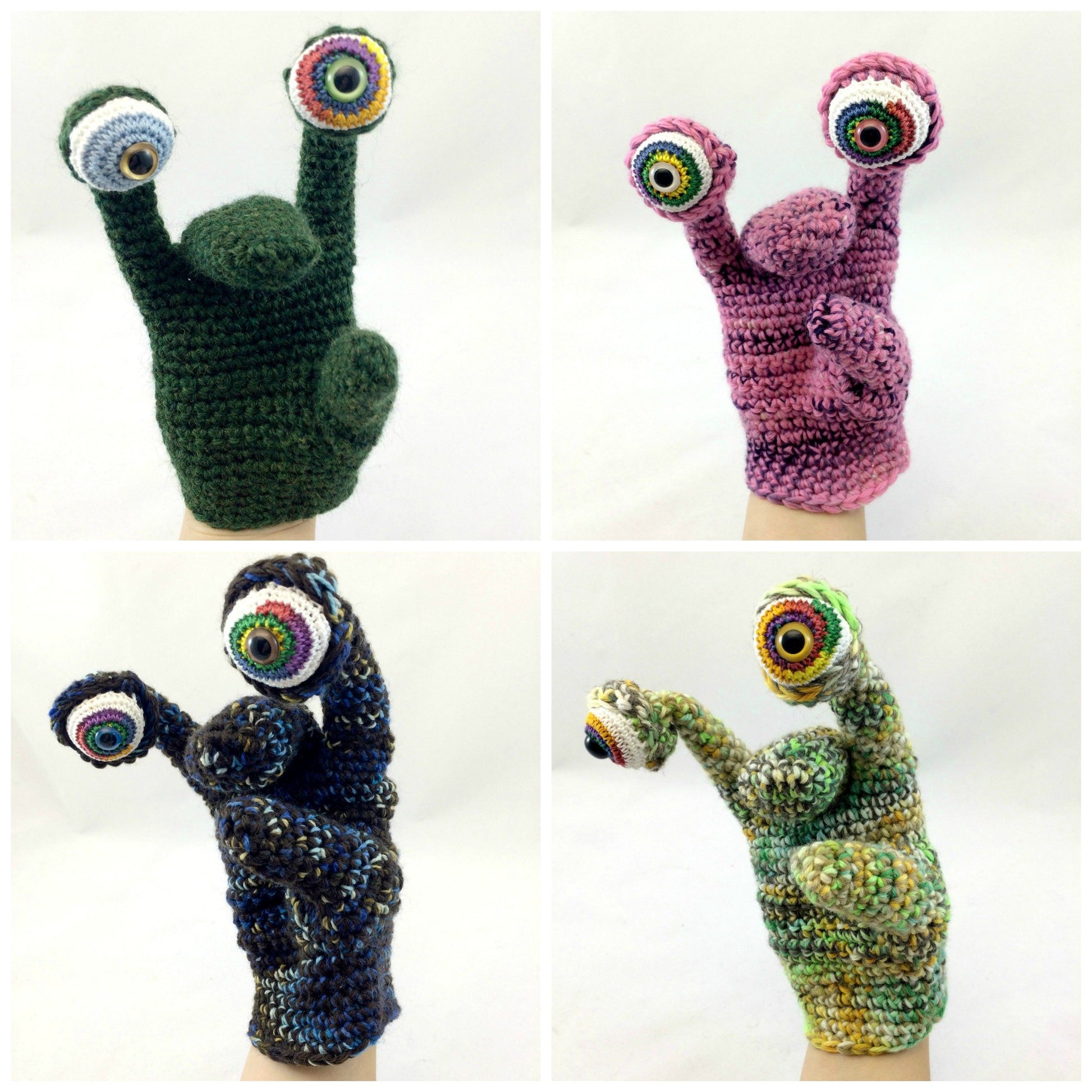 Knot By Gran'ma Digital Crochet Pattern Monsters Hand Puppet Crochet Pattern