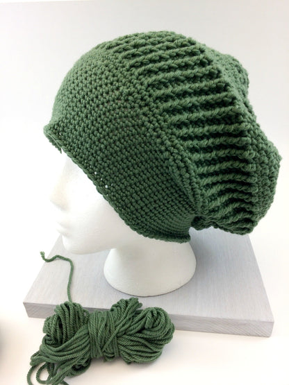 Knot By Gran'ma Digital Crochet Pattern Sand Dollar Slouch Hat Crochet Pattern