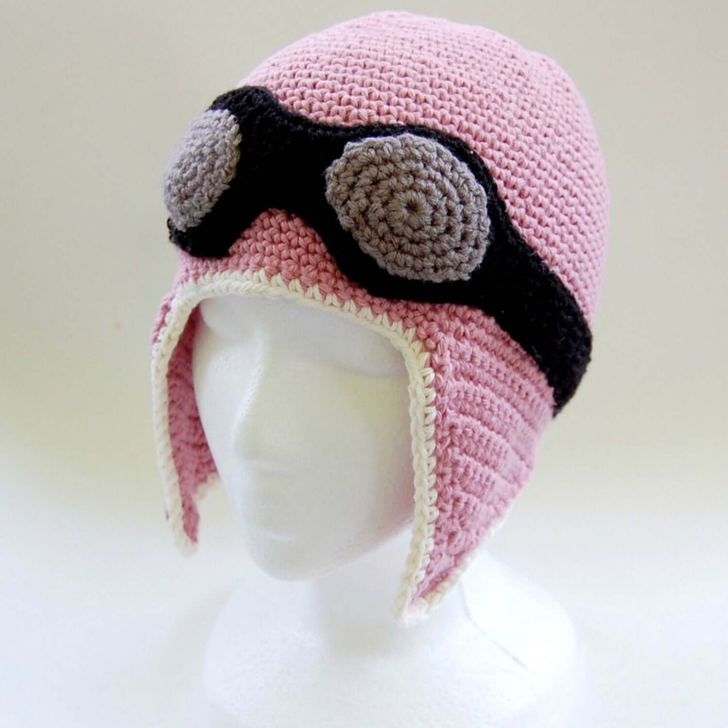 Knot By Gran'ma  Digital Crochet Pattern Aviator Hat Crochet Pattern