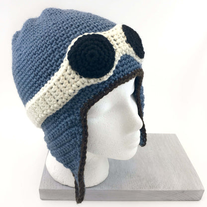 Knot By Gran'ma  Digital Crochet Pattern Aviator Hat Crochet Pattern