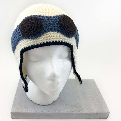 Knot By Gran'ma  Digital Crochet Pattern Aviator Hat Crochet Pattern