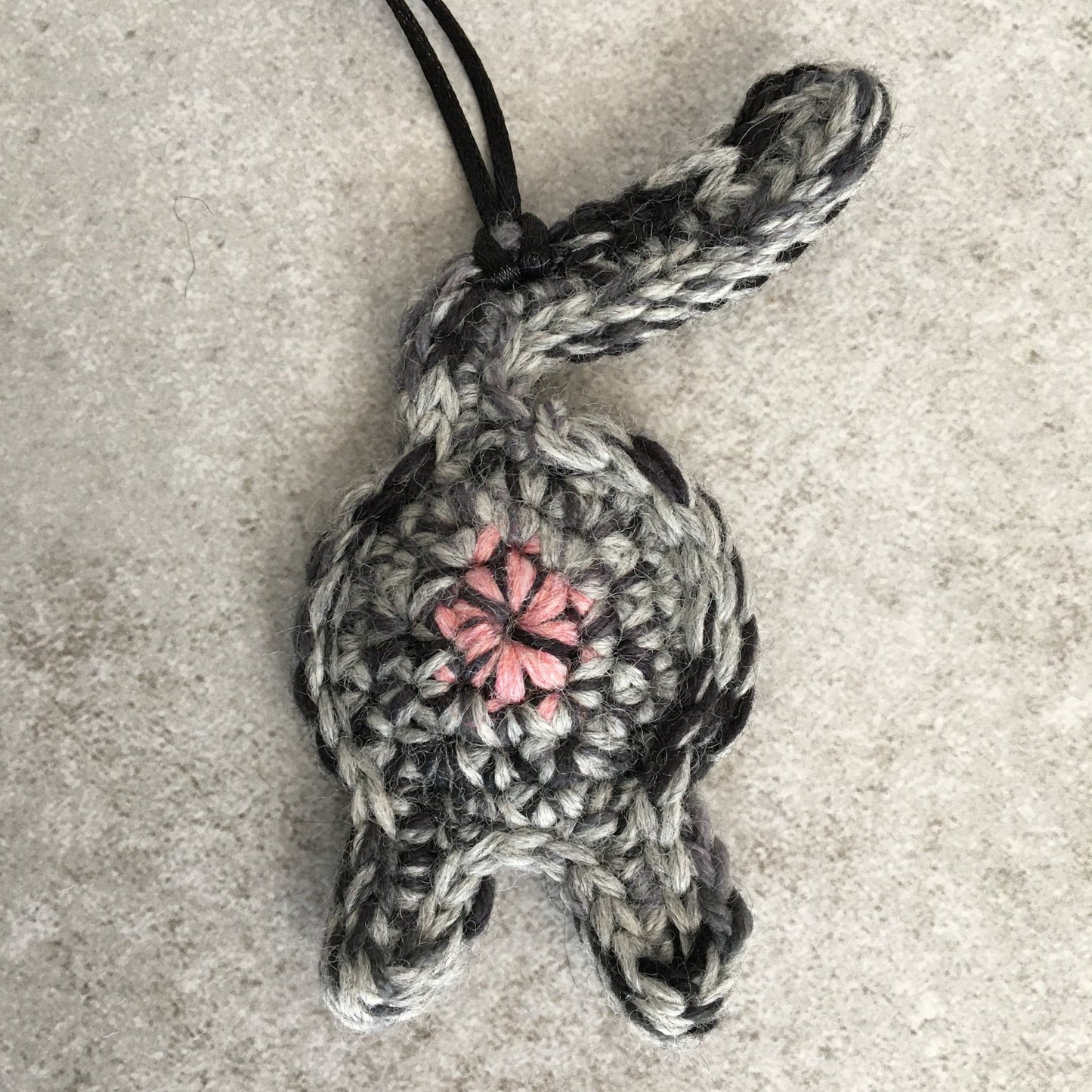 Knot By Gran'ma Ornament Funny Gray Cat Butt Ornament