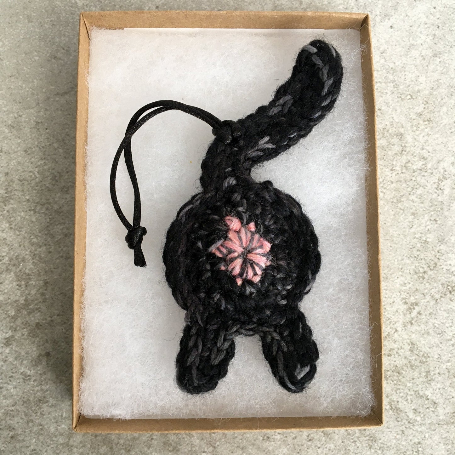 Knot By Gran'ma Ornament Funny Black Cat Butt Ornament