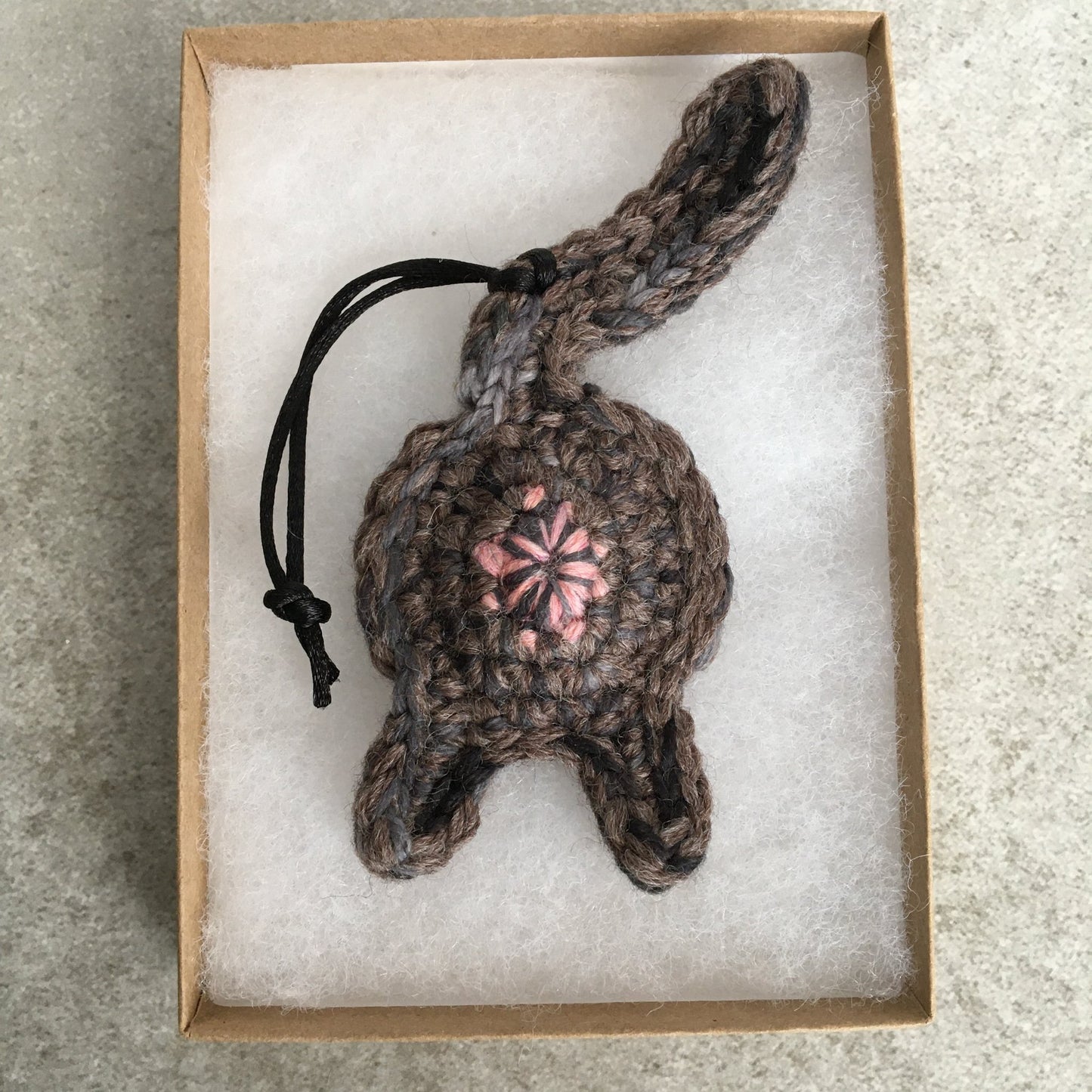 Knot By Gran'ma Ornament Funny Brown Tortie Cat Butt Ornament