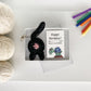 black cat butt keychain birthday gift with turtle card wholesale packaging with a clear top and white box