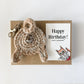 Knot By Gran'ma Birthday Gift Fawn Pug Butt Keychain Funny Birthday Gift with Novelty Card