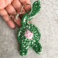Knot By Gran'ma St. Patricks Day Gift Lucky Cat Butt Keychain Funny St. Patricks Day Gift with Novelty Card