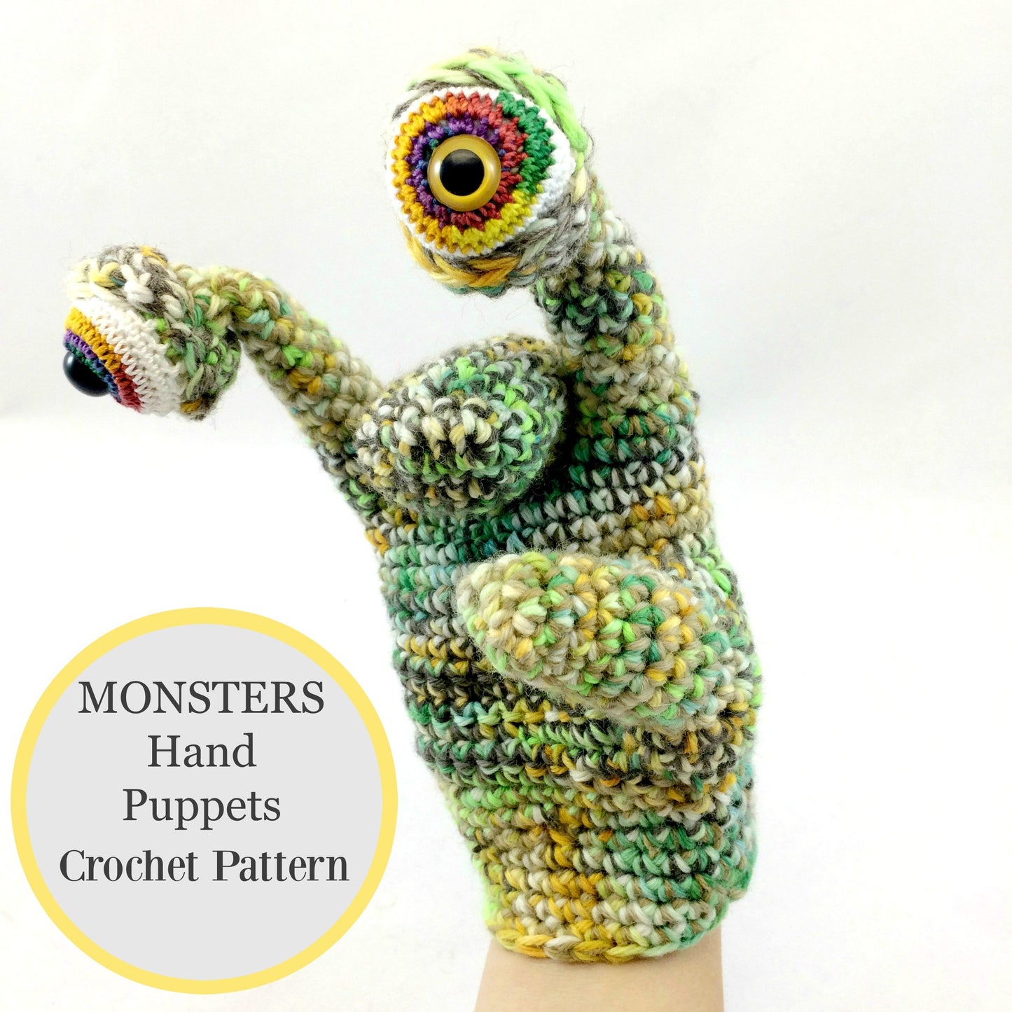 Knot By Gran'ma Digital Crochet Pattern Monsters Hand Puppet Crochet Pattern