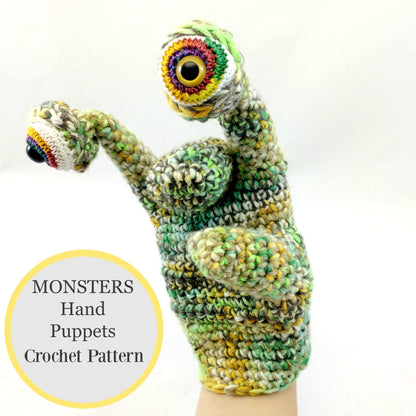 Knot By Gran'ma Digital Crochet Pattern Monsters Hand Puppet Crochet Pattern