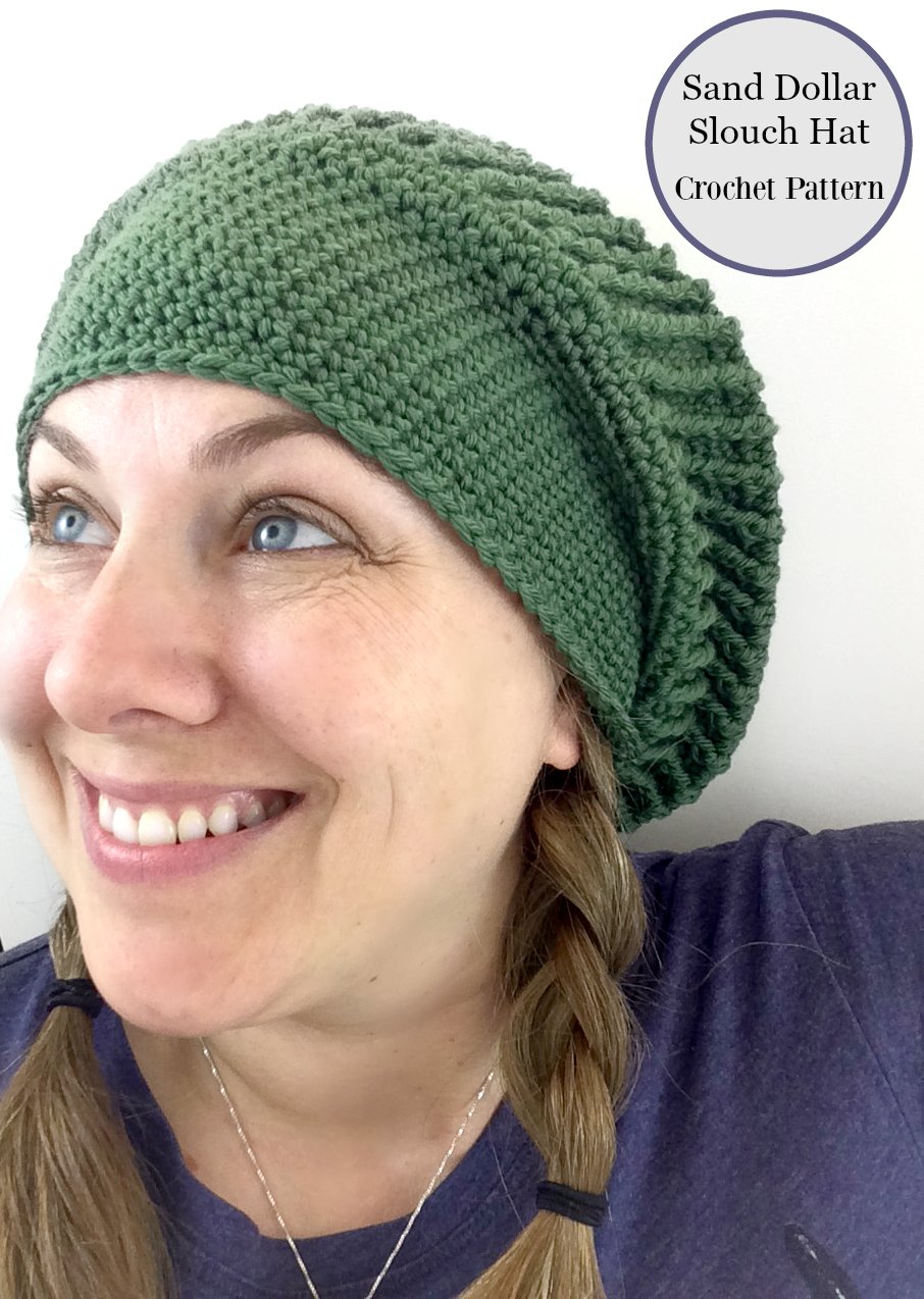 Knot By Gran'ma Digital Crochet Pattern Sand Dollar Slouch Hat Crochet Pattern