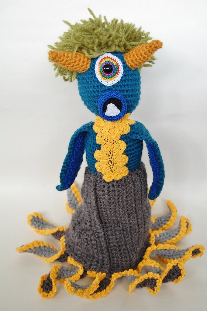 Knot By Gran'ma Digital Crochet Pattern Topsy Turvy Monster Plush Doll Crochet Pattern