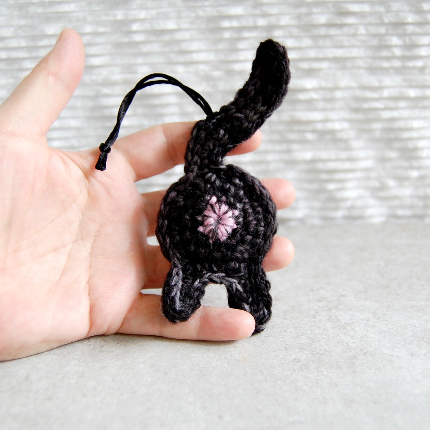 Knot By Gran'ma Ornament Funny Black Cat Butt Ornament