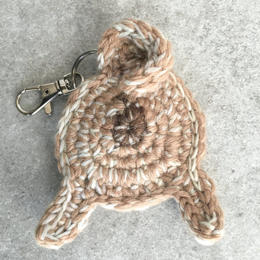 Knot By Gran'ma  Keychain Fawn Pug Butt Funny Novelty Keychain
