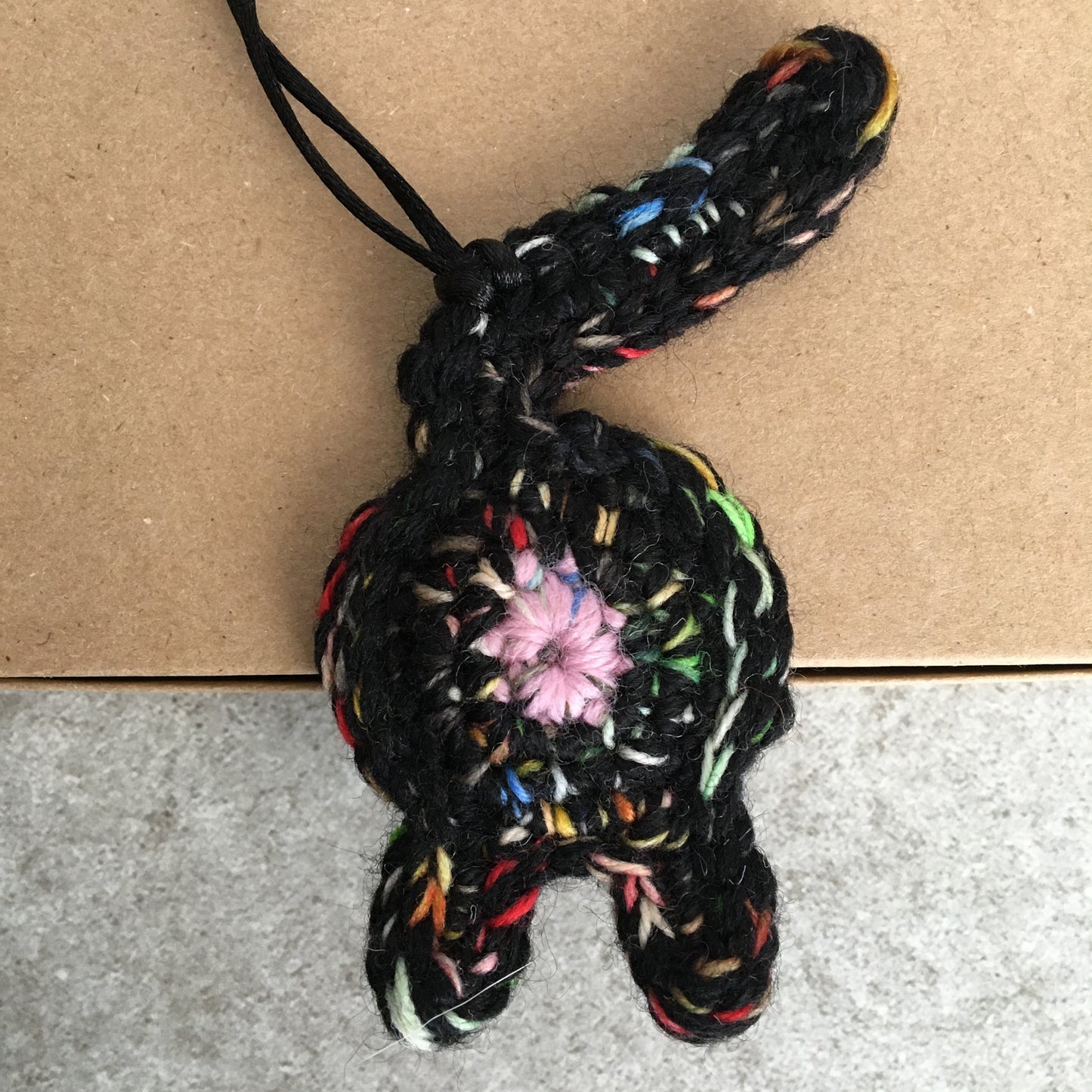Funny Rainbow Black Cat Butt Ornament