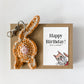 Orange Tabby Cat Butt Keychain Funny Birthday Gift with Novelty Card