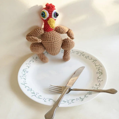 Knot By Gran'ma Collectible Dolls Custom Plush Roast Turkey Doll