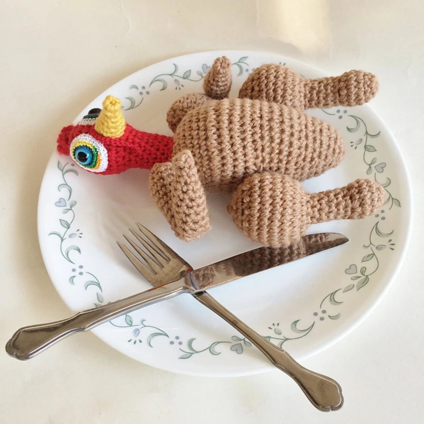 Knot By Gran'ma Digital Crochet Pattern Roast Turkey Plush Doll Crochet Pattern